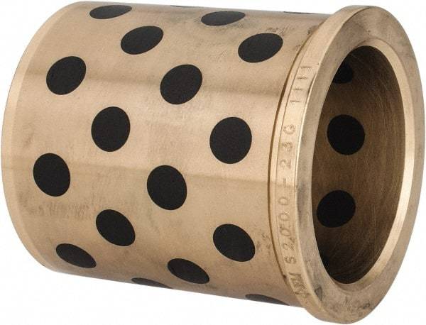 Dayton Lamina - 2" ID x 2-7/8" OAL, Aluminum Bronze, Die & Mold Shoulder Bushing - Shoulder, 2-1/2" Bottom OD, 2-1/2" Top OD, 2.68" Collar OD, 2-11/16" Above Collar - Caliber Tooling