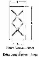 Dayton Lamina - 1-3/4" ID, 3" OAL, Steel, Extra Long, Die & Mold Solid Sleeve - 2-1/4" OD - Caliber Tooling