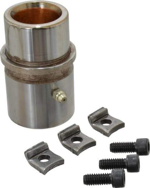 Dayton Lamina - 1-1/4" ID x 3-1/8" OAL, Steel, Bronze Plated Die & Mold Shoulder Bushing - Shoulder, 1.94" Bottom OD, 1-3/4" Top OD, 2.095" Collar OD, 2" Under Collar, 1-1/8" Above Collar - Caliber Tooling