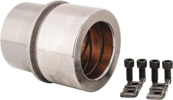 Dayton Lamina - 2-1/2" ID x 4-3/8" OAL, Steel, Bronze Plated Die & Mold Shoulder Bushing - Shoulder, 3.659" Bottom OD, 3-1/4" Top OD, 3.814" Collar OD, 2-1/2" Under Collar, 1-7/8" Above Collar - Caliber Tooling