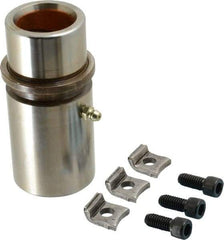 Dayton Lamina - 1-1/4" ID x 4-1/8" OAL, Steel, Bronze Plated Die & Mold Shoulder Bushing - Extra Long Shoulder, 1.94" Bottom OD, 1-3/4" Top OD, 2.095" Collar OD, 3" Under Collar, 1-1/8" Above Collar - Caliber Tooling