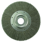 12 in. Diameter - 2 Arbor Hole - Crimped Steel Wire Straight Wheel - Caliber Tooling