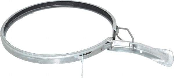 Made in USA - 8" ID Galvanized Duct Clamp with PVC Seal - Caliber Tooling