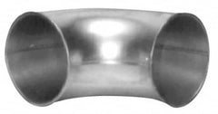Made in USA - 4" ID Galvanized Duct 60° Elbow - 7.45" Long, 22 Gage - Caliber Tooling