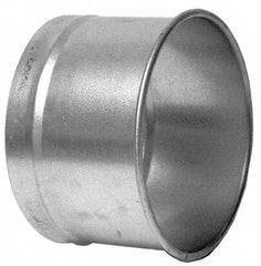 Made in USA - 6" ID Galvanized Duct Hose Adapter - 4" Long, 24 Gage - Caliber Tooling