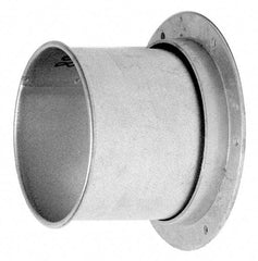 Made in USA - 6" ID Galvanized Duct Flange Adapter - 5" Long, 24 Gage - Caliber Tooling