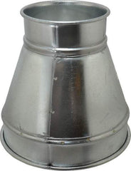 Made in USA - 10-6" ID Galvanized Duct Reducer - 10" Long, 20 Gage - Caliber Tooling