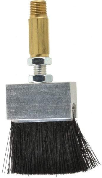 LDI Industries - 1-1/2" Long Brush, 1-1/2" Width/Diam, PTF Thread Oil Reservoir Lubrication Brushes - 1-5/32" Bristle Length, 250°F, 2-3/8" Length Under Mounting Thread, Straight Shank - Caliber Tooling