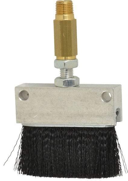 LDI Industries - 2-1/4" Long Brush, 2-1/4" Width/Diam, PTF Thread Oil Reservoir Lubrication Brushes - 1-5/32" Bristle Length, 250°F, 2-3/8" Length Under Mounting Thread, Straight Shank - Caliber Tooling