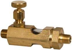 LDI Industries - 1/8 Outlet Thread, 1/8 Inlet Thread, Brass, Straight Valve, Oil Reservoir Needle Valve - 1 Outlet, MNPTF Inlet Thread, MNPTF Outlet Thread - Caliber Tooling