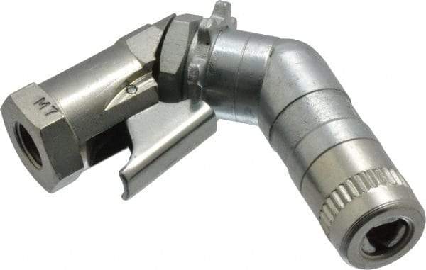 Alemite - 10,000 Operating psi, 3-1/2" Long, 1/8 Thread, Grease Gun Coupler - NPTF (F) Thread - Caliber Tooling