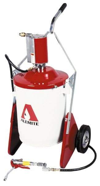 Alemite - Grease Lubrication 4.5 Lb/min Flow Steel, Aluminum, Stainless Steel Air-Operated Pump - For 70 Lb Container - Caliber Tooling