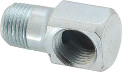 Alemite - 90° Head Angle, Grease Fitting Adapter - 1" Overall Height, 7/16" Shank Length - Caliber Tooling