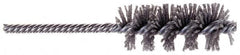 Osborn - 1-1/4" Long x 1-19/64" Diam Steel Tube End Fitting Brush - 6-3/8" OAL, 0.0104" Wire Diam - Caliber Tooling