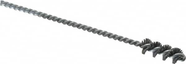 Osborn - 0.385" Diam Helical Nylon Tube Brush - 1" Brush Length, 5" OAL, 0.152" Diam Shank - Caliber Tooling