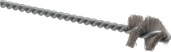 Osborn - 0.89" Diam Helical Nylon Tube Brush - 1" Brush Length, 5" OAL, 0.228" Diam Shank - Caliber Tooling