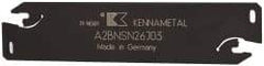 Kennametal - 1.0236" Blade Height, 0.0945" Blade Width, 4.3307" OAL, Neutral Cut, Double End Indexable Cut-Off Blade - 40mm Max Depth of Cut, A2BNSN Blade, A2 Cut-Off Series - Caliber Tooling