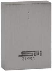 SPI - 4" Rectangular Steel Gage Block - Accuracy Grade AS-1, Includes NIST Traceability Certification - Caliber Tooling