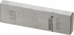 SPI - 0.133" Rectangular Steel Gage Block - Accuracy Grade 0, Includes NIST Traceability Certification - Caliber Tooling