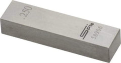 SPI - 0.25" Rectangular Steel Gage Block - Accuracy Grade 0, Includes NIST Traceability Certification - Caliber Tooling