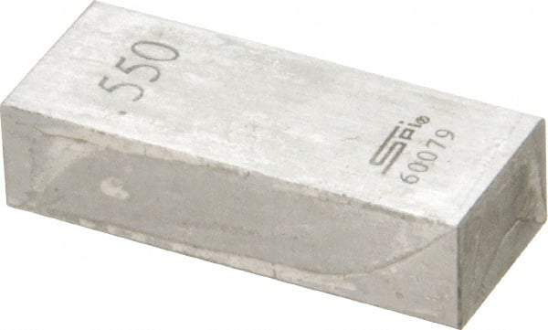 SPI - 0.55" Rectangular Steel Gage Block - Accuracy Grade 0, Includes NIST Traceability Certification - Caliber Tooling