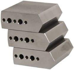 Northfield - 4" & Up Chuck Capacity, Northfield Air Style Attachment, Square Soft Lathe Chuck Jaw - 3 Jaws, Steel, 1.895mm Long x 3/4" Wide x 1-1/2" High - Caliber Tooling