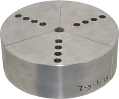 Northfield - 6" & Up Chuck Capacity, Northfield Air Style Attachment, Round Soft Lathe Chuck Jaw - 3 Jaws, Aluminum, 5.92" Wide x 2" High - Caliber Tooling