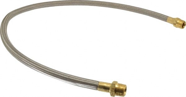 Made in USA - 48" OAL, 5/8" ID, 1,200 Max psi, Flexible Metal Hose Assembly - Caliber Tooling