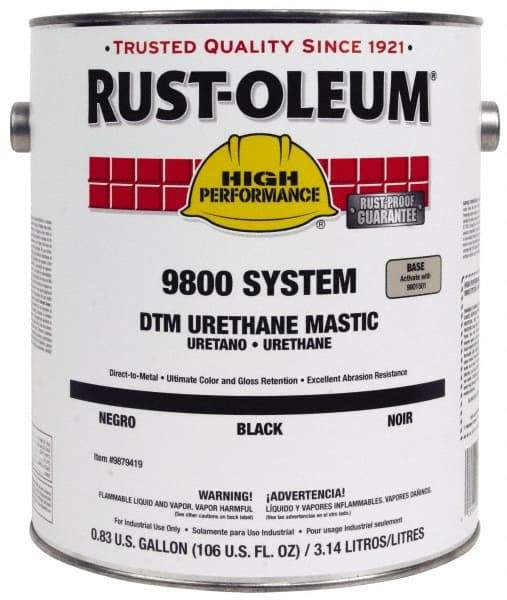 Rust-Oleum - 1 Gal Gloss Silver Gray Urethane Mastic - 162 to 274 Sq Ft/Gal Coverage, <340 g/L VOC Content, Direct to Metal - Caliber Tooling