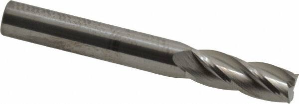 SGS - 5/16", 4 Flute, Single End, Solid Carbide, 0.015" Corner Radius End Mill - 2-1/2" OAL, 30° Helix, Right Hand Flute, 13/16" LOC, Right Hand Cut - Caliber Tooling