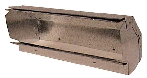 Made in USA - 3-1/4" ID Galvanized Duct Shortway 90° Stack El - 10" Long, Standard Gage, 45 Piece - Caliber Tooling