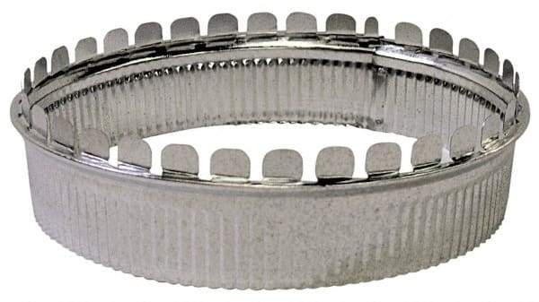 Made in USA - 7" ID Galvanized Duct Round Starting Collar - Standard Gage, 50 Piece - Caliber Tooling