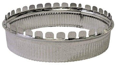 Made in USA - 7" ID Galvanized Duct Round Starting Collar - Standard Gage, 50 Piece - Caliber Tooling