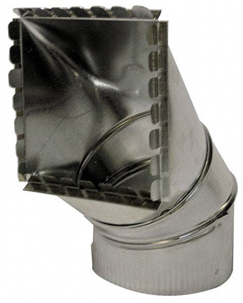 Made in USA - 8" ID Galvanized Duct Square Takeoff - 12" Long x 6-1/2" Wide, Standard Gage, 16 Piece - Caliber Tooling