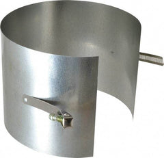 Made in USA - 6" ID Galvanized Duct Drawband - 6" Long, Standard Gage, 25 Piece - Caliber Tooling