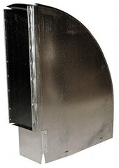 Made in USA - Galvanized Duct Flatway 90° Stack El - 10" Wide x 3-1/4" High, Standard Gage, 14 Piece - Caliber Tooling