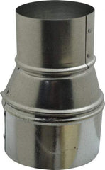 Made in USA - 4" ID Galvanized Duct Tapered Reducer without Crimp - Standard Gage, 35 Piece - Caliber Tooling