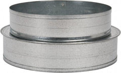 Made in USA - 8" ID Galvanized Duct Shortway Reducer without Crimp - Standard Gage, 24 Piece - Caliber Tooling