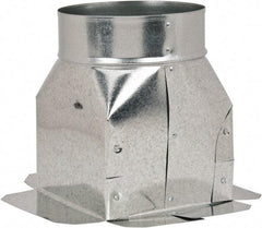 Made in USA - 6" ID Galvanized Duct Top Ceiling Box - 6" Long x 6" Wide, Standard Gage, 25 Piece - Caliber Tooling