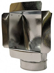 Made in USA - 8" ID Galvanized Duct Side Ceiling Box - 10" Long x 10" Wide, Standard Gage, 8 Piece - Caliber Tooling