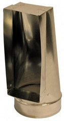 Made in USA - 6" ID Galvanized Duct End Register Boot - 12" Long x 4" Wide, Standard Gage, 25 Piece - Caliber Tooling