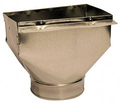 Made in USA - 6" ID Galvanized Duct Register Pan - 10" Long x 6" Wide, Standard Gage, 25 Piece - Caliber Tooling