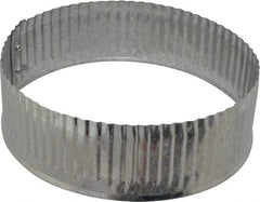 Made in USA - 6" ID Galvanized Duct Flex Connector - Standard Gage, 35 Piece - Caliber Tooling