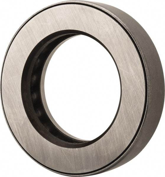 INA Bearing - 2-3/4" Inside x 4-15/32" Outside Diam, 1" Thick, Steel Ball Thrust Bearing - 51,000 Lbs. Static Capacity, 18,200 Max Pressure x Velocity - Caliber Tooling