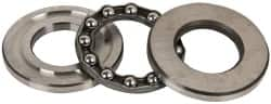 INA Bearing - 1" Inside x 1.969" Outside Diam, 5/8" Thick, Steel Ball Thrust Bearing - 6,700 Lbs. Static Capacity, 3,650 Max Pressure x Velocity - Caliber Tooling