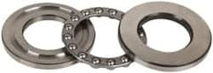 INA Bearing - 2-3/16" Inside x 3-19/32" Outside Diam, 13/16" Thick, Steel Ball Thrust Bearing - 22,600 Lbs. Static Capacity, 9,000 Max Pressure x Velocity - Caliber Tooling