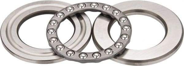 INA Bearing - 2-1/4" Inside x 3-23/32" Outside Diam, 13/16" Thick, Steel Ball Thrust Bearing - 22,600 Lbs. Static Capacity, 9,000 Max Pressure x Velocity - Caliber Tooling