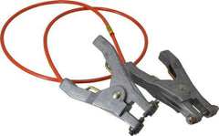 Hubbell Workplace - 19 AWG, 3 Ft., Hand Clamp, Grounding Cable with Clamps - Orange, Includes 2 Hand Clamps - Caliber Tooling