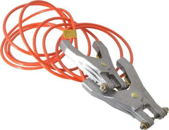 Hubbell Workplace - 19 AWG, 10 Ft., Hand Clamp, Grounding Cable with Clamps - Orange, Includes 2 Hand Clamps - Caliber Tooling