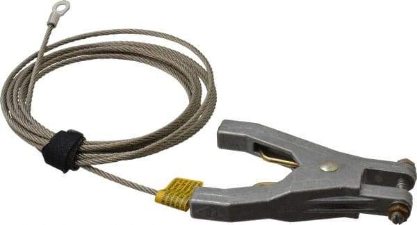 Hubbell Workplace - 19 AWG, 10 Ft., Hand Clamp, Terminal, Grounding Cable with Clamps - Noninsulated - Caliber Tooling